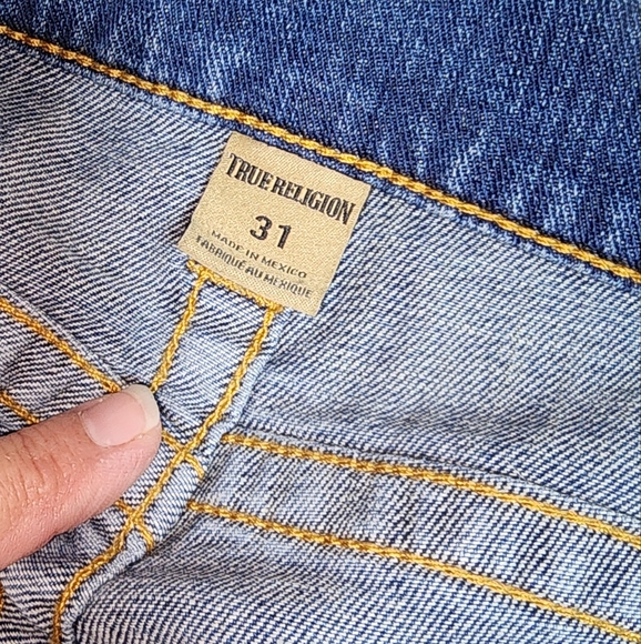 TRUE RELIGION EUC WOMEN'S SIZE 31 X 30 BILLY BLUE DENIM JEANS - Picture 4 of 11
